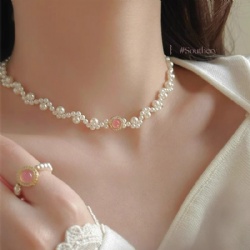 Wear the finest pink chalcedony necklace collection